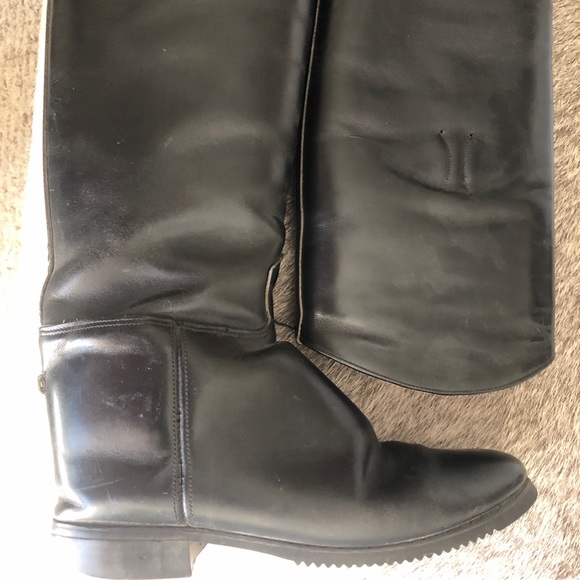 Equestrian black leather riding boots size 8 - Picture 3 of 11